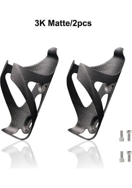 Mat 2pcs Tarzı Bisiklet Su Şişesi Tutacağı Cıvatalı Tam Karbon Fiber Mat Parlak Mtb Yol Bisikleti Şişe Tutucusu Ultra Hafif Bisiklet Aksesuarları (Yurt Dışından)