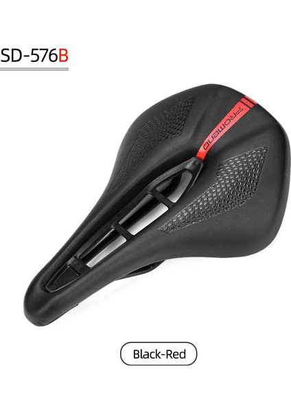 SD-576B Siyah-Kırmızı Tarzı Promend Bisiklet Sele Koltuğu Dağ Yol Bisikleti Seleleri Pu Genişletilmiş Nefes Alabilen Yarışma Yumuşak Koltuk Yastığı Kısa Burunlu Saddle Mats (Yurt Dışından)