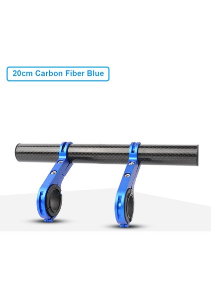 20CM Karbon Mavisi Tarzı Bisiklet Direksiyon Uzatma Uzantısı Karbon Fiber Braket Alüminyum Alaşım Kelepçe Bisiklet Hız Ölçer Far Işık Lamba Tutucu (Yurt Dışından)