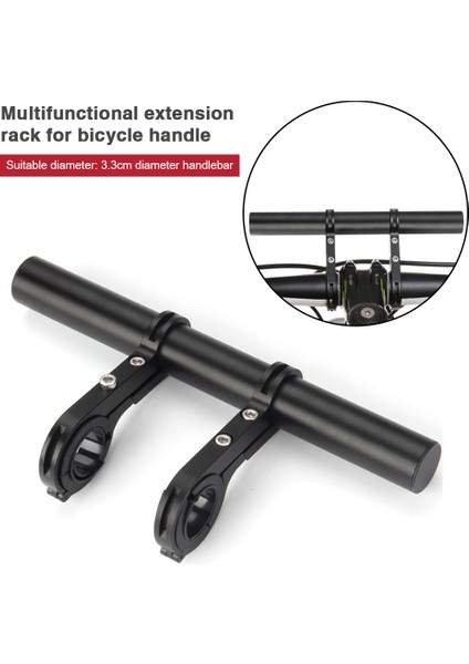 Siyah 20CM Stili Bisiklet Direksiyon Alüminyum Karbon Fiber Uzatma Aparatı Bisiklet Farı Montaj Çubuğu Bilgisayar Tutucu Mtb Yol Bisiklet Desteği (Yurt Dışından)