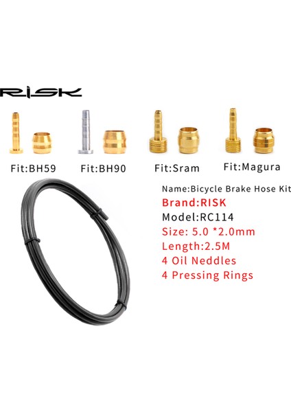 Magura Stili Için Siyah BH59BH90SRAMMAGURA Mtb Bisiklet Hidrolik Disk Fren Hortum Yağ Iğne Seti Rısk Bisiklet Yağ Borusu Boru Içine Zeytin Kiti Bisiklet Sürme (Yurt Dışından)