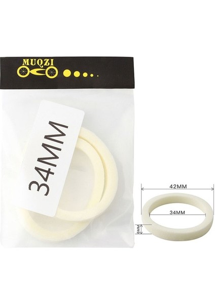 34MM Tarzı Rockshox Magura Vb.için 2 Adet Bisiklet Çatal Sünger Köpük Halka Yağ Contası (Yurt Dışından)