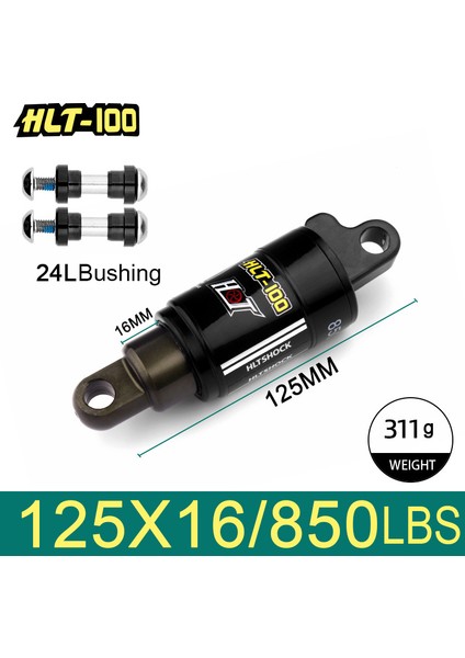 125 mm x 850 Lbs Stili Htl Bisiklet Arka Şok Dağ Bisikleti Yağ Yayı Mtb Elektrikli Scooter Bisiklet Süspansiyon Absorber Lbs (Yurt Dışından)