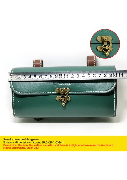 Yeşil Stil Retro Bisiklet Çantası Kuyruk Bisiklet Çantaları Pu Deri Bisiklet Çantası Sele Çantası Kuyruk Çantası Kişiselleştirilmiş Bisiklet Sürme Vintage Bisiklet Çantaları (Yurt Dışından)