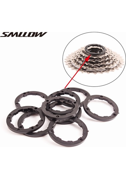 11S(5PCS) Stili Smllow Bisiklet Serbest Çark Yıkama Mtb Hızlı Spacer Uçan Tekerlek Kaset Contası Yol Bisikleti Freehub Yıkayıcısı (Yurt Dışından)