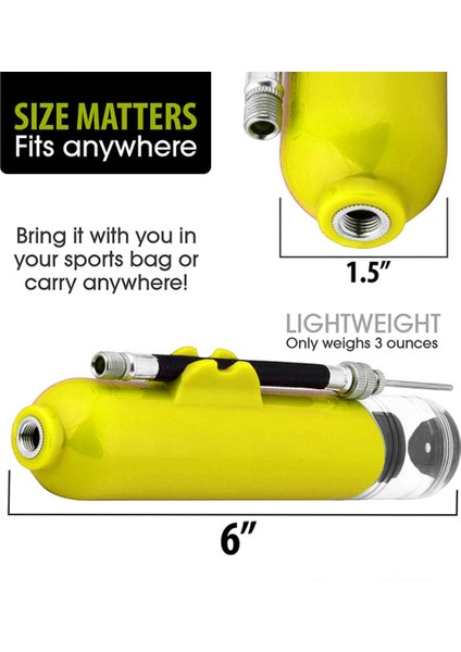 Sarı Stil Taşınabilir Pompa Spor Futbol Basketbol Şişirici Futbol Topu Yoga Topu Sırt Çantası Için Şişirme Aracı El Ile Basınçlı Hava Pompaları (Yurt Dışından)