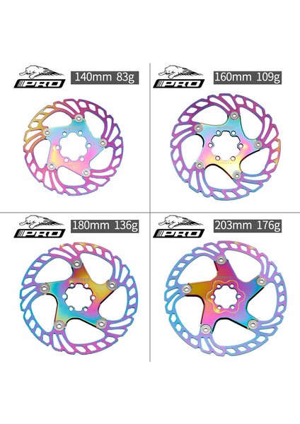 160MM Tarzı Renkli Yüzen Diskli Bisiklet Fren Rotoru Bicicleta Diskmm Altı Çivi Disk Fren Plakası (Yurt Dışından)