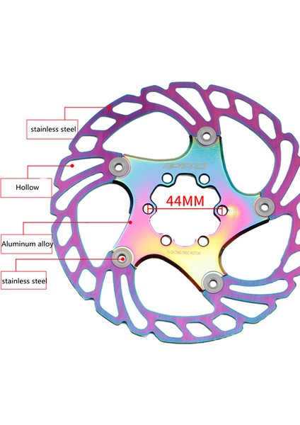 160MM Tarzı Renkli Yüzen Diskli Bisiklet Fren Rotoru Bicicleta Diskmm Altı Çivi Disk Fren Plakası (Yurt Dışından)