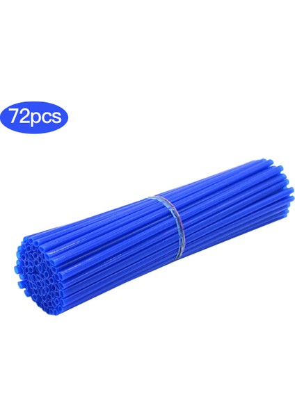 17CM Mavi 72 Adet Stil Motosiklet Bisiklet Tekerlek Jant Konuş Kaplama Kiti Deri Kılıf Motokros Kir Pit Bisiklet Enduro 24CMCM (Yurt Dışından)