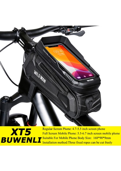 Xt5 Buwenlı Stili Vahşi Adam Yağmurluk Bisiklet Çantası Direksiyon 6.7 Inç Bisiklet Çantası Telefon Güneşlik Bisiklet Çantası Yol Bisikleti Mtb Aksesuarları (Yurt Dışından)