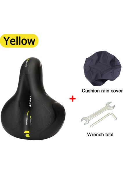 Sarı Set Stili Mtb Bisiklet Sele Koltuk Geniş Popo Bisiklet Yol Bisikleti Dağ Bisikleti Jel Koltuk Şok Emici Geniş Rahat Aksesuarlar (Yurt Dışından)