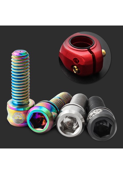 M6-17 Altın Tarzı Muqzı Bisiklet Disk Fren Vidaları M6 * mm Mtb Yol Bisikleti Direksiyon Gövdesi Vida Titanyum Alaşımı Mekanik Kaliper Sabitleme Civatası (Yurt Dışından)