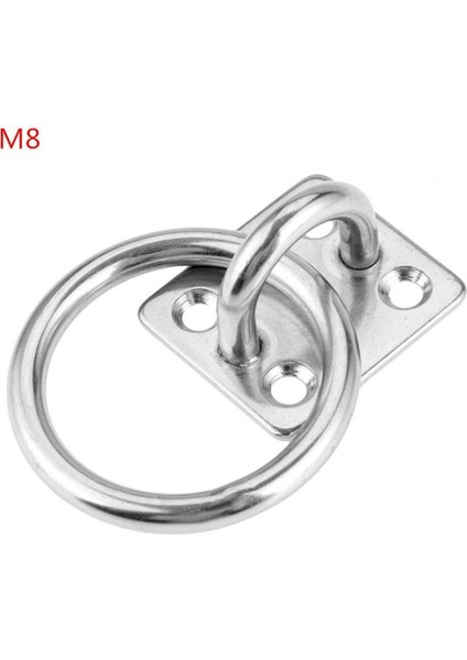 M8 Tarzı Ağır Hizmet Paslanmaz Çelik Kare Göz Plakası Göz Kanca ile Yuvarlak Halka Tekne Deniz Donanımı Için Yelkenli Tekne (Yurt Dışından)