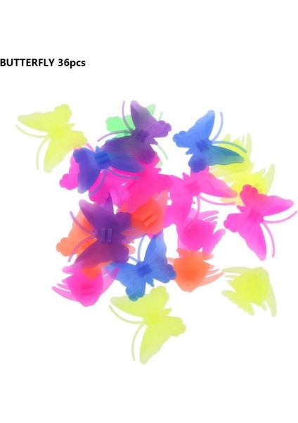 Kelebek 36 Adet Tarzı Bisiklet Boncuk Tekerlek Renkli Güvenlik Çocuklar Klip Bisiklet Yuvarlak Çok Renkli Kalp Yıldızlar Aksesuar Dekorasyon (Yurt Dışından)