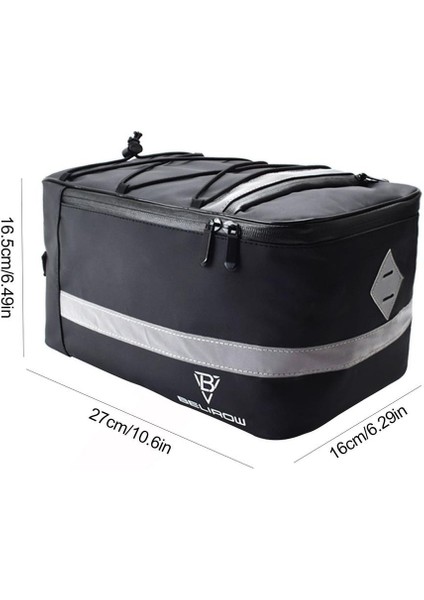 Kumral Stili 8l Bisiklet Çantaları Büyük Kapasiteli Su Geçirmez Bisiklet Çantası Dağ Bisikleti Sele Rafı Bagaj Taşıyıcı Bisiklet Çantası (Yurt Dışından)