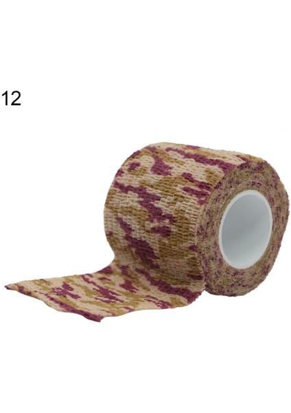 No.12 Tarzı Açık Hava Için Askeri Kamuflaj Bant Anti-Çizik Kendinden Yapışkanlı Geniş Kullanım Alanı Stretch Bandaj Bant Kamuflaj Bant Rulosu (Yurt Dışından)