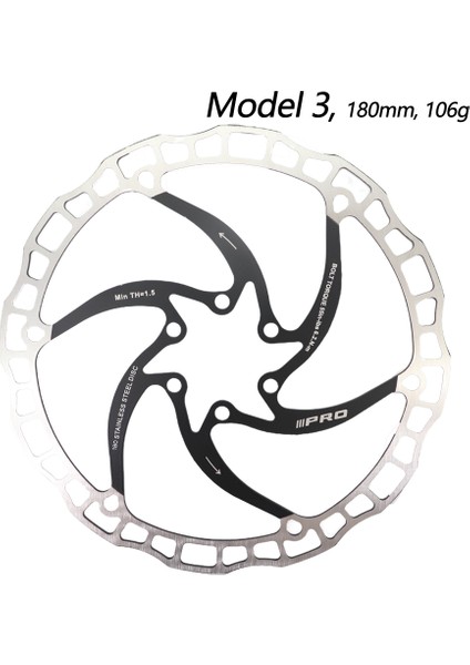 1 Adet 180 Siyah Stil Iııpro Bisiklet Disk Fren Yağı Slick Siyah Kırmızı Paslanmaz Çelik Mtb Yol Bisikleti Gökkuşağı Hafif 6 Cıvata G3 Rotor Ipro (Yurt Dışından)