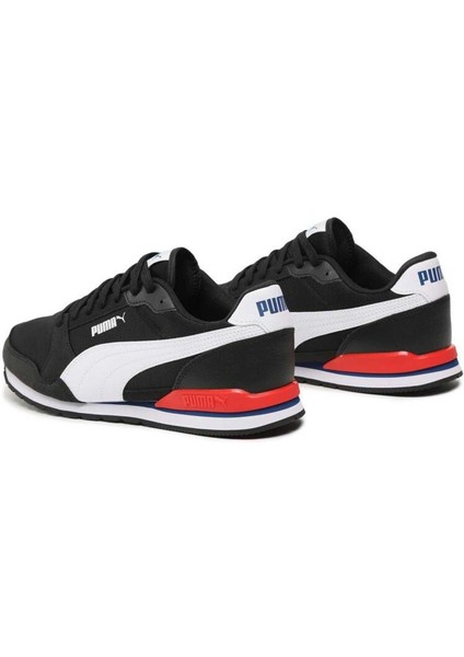 384640 10 ST Runner V3 Meshh Siyah-Beyaz-Kırmızı Kadın Spor modelleri