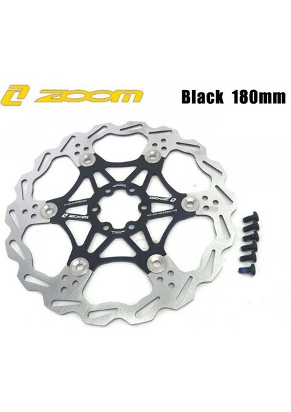 Siyah 180MM Stili Zoom Dağ Bisikleti Disk Fren Rotoru Ultralight Isı Dağılımı Yüzen Rotor Mtb Hidrolik Disk Fren Pedalı (Yurt Dışından)