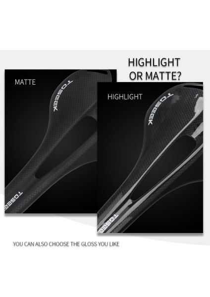 Siyah-Parlak Stil Toseek Tam Karbon Fiber Koltuk Bisiklet Yol Mtb Bisiklet Koltuğu 7*9mm Karbon Ray 8 Renk (Yurt Dışından) fırsatları