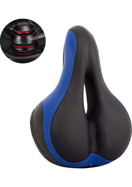 Mavi F Stili 3D Jel Bisiklet Koltuk Selesi Erkek Kadın Kalın Mtb Yol Bisikleti Selesi Hollow Nefes Alabilir Rahat Yumuşak Bisiklet Koltuğu (Yurt Dışından)