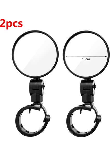 Stil A - 2pcs Stili Evrensel Bisiklet Arka Görüş Aynası Ayarlanabilir Döner Geniş Açılı Bisiklet Aksesuarları Için Bisiklet Gidon Arka Görüş Aynaları (Yurt Dışından)