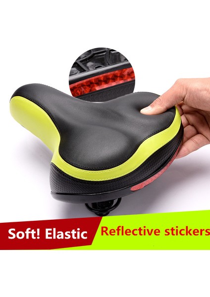 No.3 Tarzı Geniş Kalın Bisiklet Koltuk Yumuşak Silikon Reflektif Sticker'lı Mtb Yol Bisikleti Arka Işık Bisiklet Hollow Yastık Koltuk (Yurt Dışından)
