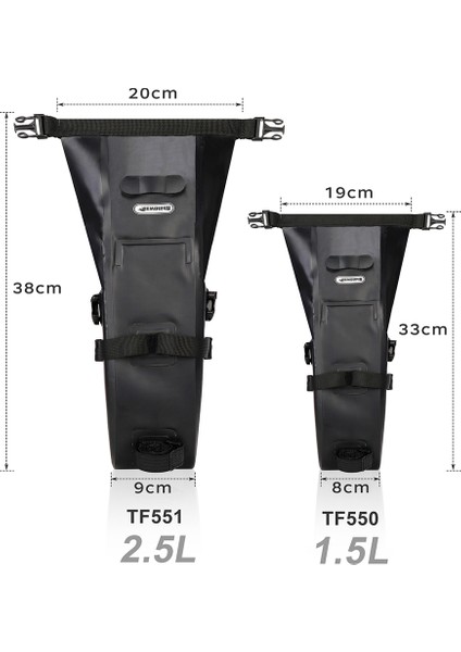 TF550-1.5L Siyah Stil Rhinowalk Bisiklet Çantası 2.5l Su Geçirmez Bisiklet Sele Çantası Şok Emici Bisiklet Arka Koltuk Çantası Mtb Bisiklet Aksesuarları Torbası (Yurt Dışından)