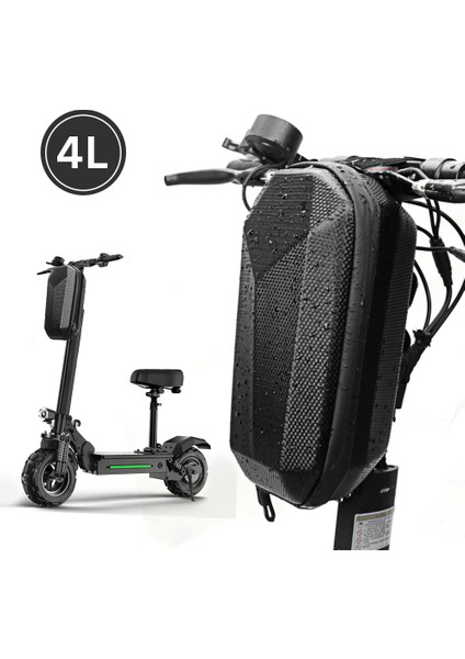 Tip 1 Stili 1.5l Scooter Direksiyon Çantası Su Geçirmez Sert Kabuk Bisiklet Askı Çantası Eva Elektrikli Scooter Katlanabilir Bisiklet Depolama Çantası (Yurt Dışından)