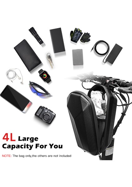 Tip 1 Stili 1.5l Scooter Direksiyon Çantası Su Geçirmez Sert Kabuk Bisiklet Askı Çantası Eva Elektrikli Scooter Katlanabilir Bisiklet Depolama Çantası (Yurt Dışından)
