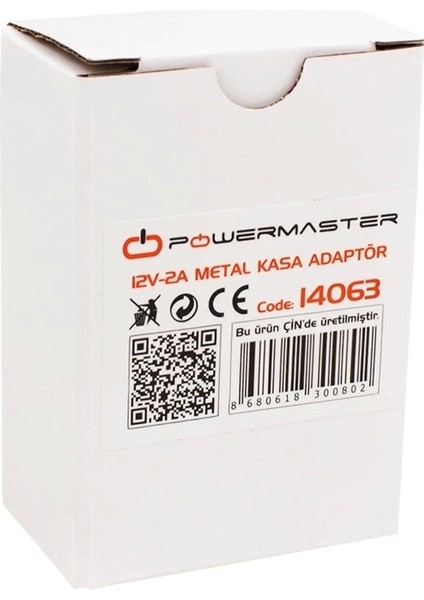 12 Volt - 2 Amper - 24 Watt Metal Kasa Adaptör (5047)