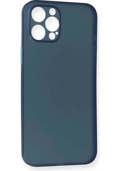 Iphone 12 Pro Max Kılıf Pp Ultra İnce Kapak - Mavi Mrayd