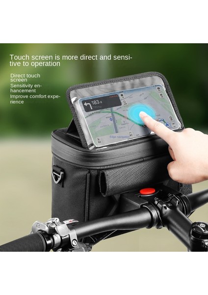 042 M Mavi Tarzı Ön Direksiyon Bisiklet Çantası Su Geçirmez Bisiklet Yan Çantası Geniş Kapasiteli Bisiklet Aksesuarları Bisiklet Omuz Çantası Telefon Desteği Çantası (Yurt Dışından) fiyatları