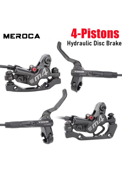 Sol Arka Stil Dağ Bisikleti Disk Fren Seti Tons Mtb Hidrolik Frenler 4 Piston Yağ Basınçlı Kaliperler Am Enduro E4 Zee (Yurt Dışından) fiyatları