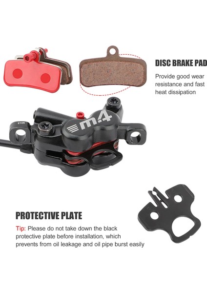 Sol Arka Stil Dağ Bisikleti Disk Fren Seti Tons Mtb Hidrolik Frenler 4 Piston Yağ Basınçlı Kaliperler Am Enduro E4 Zee (Yurt Dışından) fırsatları