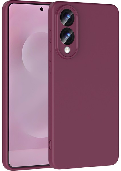 Samsung Galaxy S25 Edge Uyumlu Kılıf Lansman Içi Kadife Mürdüm