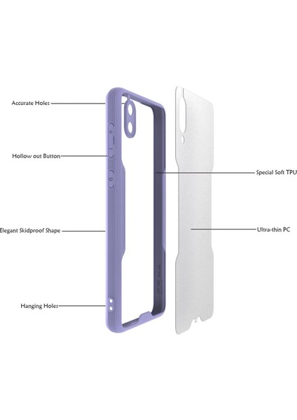 Samsung Galaxy A02 Kılıf Platin Silikon - Yeşil Mrayd