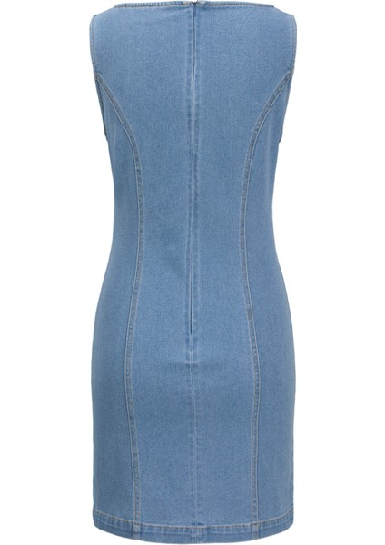 Kadin Denim Elbise - Abra
