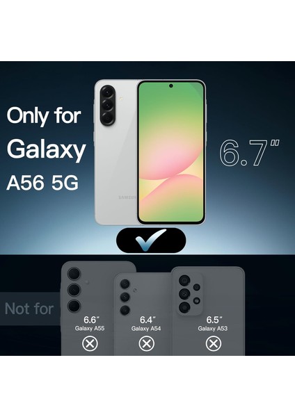 Samsung Galaxy A56 Kılıf Magsafe Mıknatıslı 3D Kamera Korumalı Kenarları Renkli Arkası Mat Şeffaf Silikon