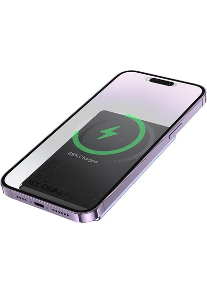5000MAH 20W, Kablosuz Şarj Desteği Magsafe ile Uyumlu Güç Bankası Powerbank iPhone ile Uyumlu Şarj Seviyesi LED Gösterli Kompak ve Modern Tasarım BJ50 modelleri