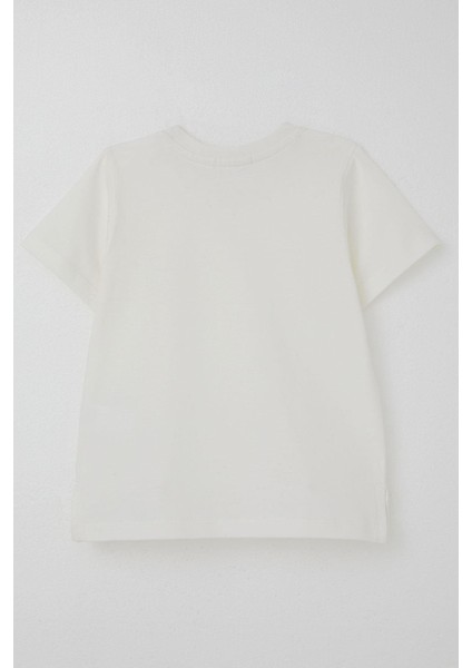 Erkek Çocuk Tişört Cool Yazı Armalı Cepli 1.5-5 Yaş, Ekru fiyatları