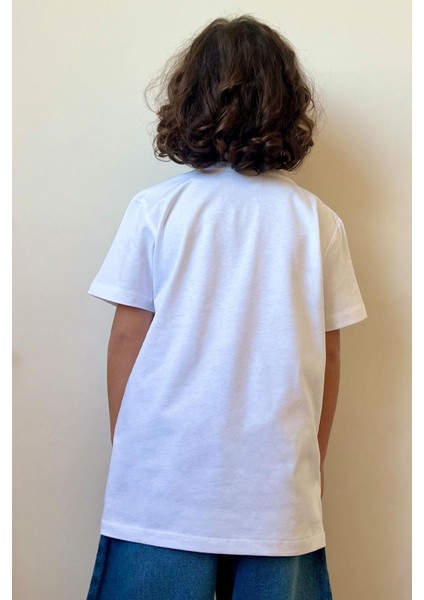 Erkek Çocuk Tişört Rüya Takım Temalı Basketçi Robot Baskılı 4-8 Yaş, Beyaz modelleri