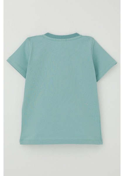 Erkek Çocuk Tişört Güçlü Dinozor Baskılı 1.5-5 Yaş, Su Yeşili fiyatları