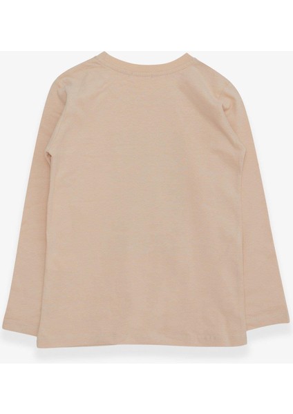 Erkek Çocuk Uzun Kollu Tişört Yazı Baskılı 6-12 Yaş, Bej indirimleri