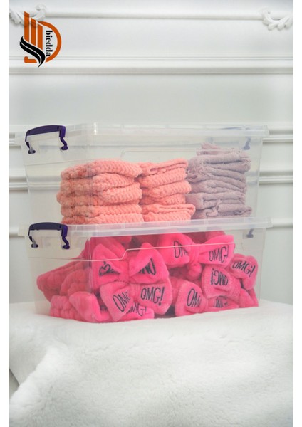 Plastik Kilitli Kapaklı Yatay Saklama ve Erzak Kutusu 10 Litre Plastik Kilitli Kapaklı