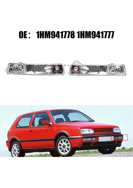 Ön Tampon Sis Lambası Sinyal Lambası Vw Golf Mk3 1993-98 1HM941778 1HM941777 (Yurt Dışından)