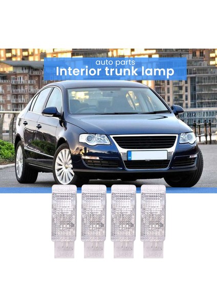 4 Adet Araba Iç Halojen Ayak Lambası Havasız Ortam Kabini Gövde Lambası Passat B6 Jetta Golf 6 Mk6 Mk7 Tiguan 7L0947415 3td (Yurt Dışından)