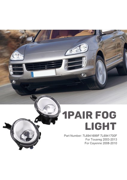 Ön Tampon Sis Lambası Sis Lambası Grubu Vw Touareg Porsche Cayenne 7L6941699F 7L6941700F (Yurt Dışından)