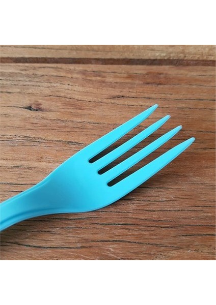 Mavi Plastik Çatal 18 Cm-25 Adet