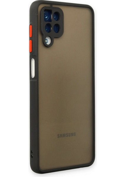 Samsung Galaxy A12 Kılıf Montreal Silikon Kapak - Siyah Mrayd